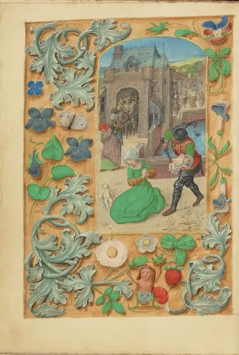 Framed Print : The Massacre of the Innocents; Crohin-La Fontaine Hours, (about 1480-1485?). Creators: Master of the Dresden Prayer Book, Workshop of the Master of the Dresden Prayer Book Framed Print : The Massacre of the Innocents; Crohin-La Fontaine Hours, (about 1480-1485?). Creators: Master of the Dresden Prayer Book, Workshop of the Master of the Dresden Prayer Book