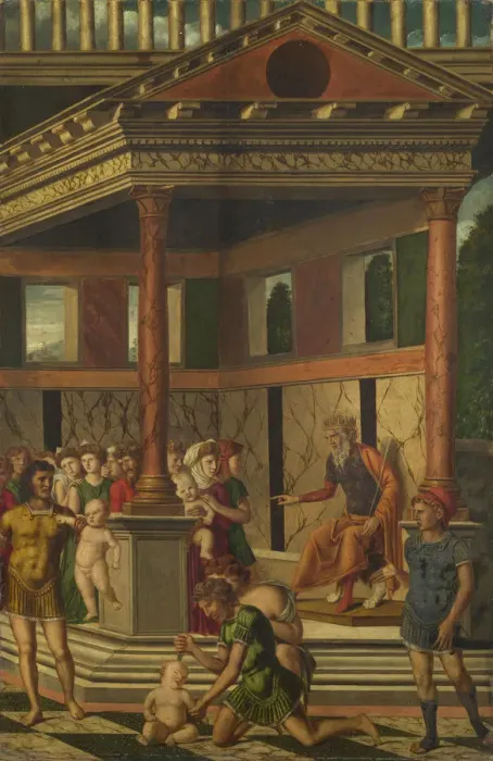 Framed Print : The Massacre of the Innocents with Herod, ca 1510-1520. Artist: Mocetto, Girolamo (c. 1458-1531) Framed Print : The Massacre of the Innocents with Herod, ca 1510-1520. Artist: Mocetto, Girolamo (c. 1458-1531)