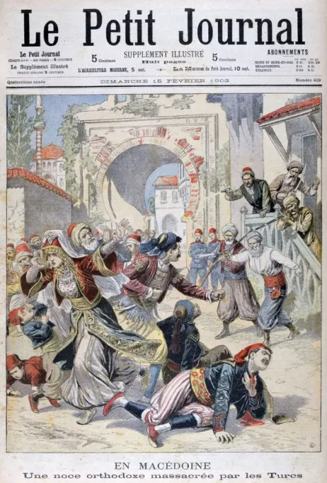 Framed Print : Massacre at a Macedonian orthodox wedding by Turks, 1903 Framed Print : Massacre at a Macedonian orthodox wedding by Turks, 1903