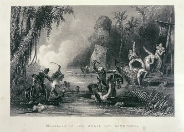 Framed Print : Massacre off Cawnpore, 1858-59. Creator: Charles Ball Framed Print : Massacre off Cawnpore, 1858-59. Creator: Charles Ball