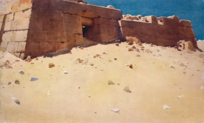 Framed Print : Mastaba Below the Second Pyramid, c1880, (1904). Artist: Robert George Talbot Kelly Framed Print : Mastaba Below the Second Pyramid, c1880, (1904). Artist: Robert George Talbot Kelly