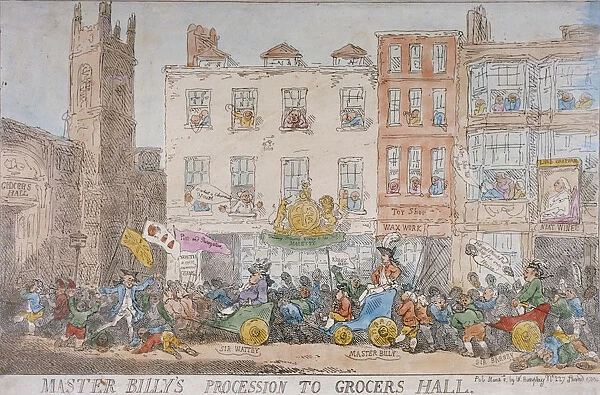 Master Billys procession to Grocers Hall, 1784
