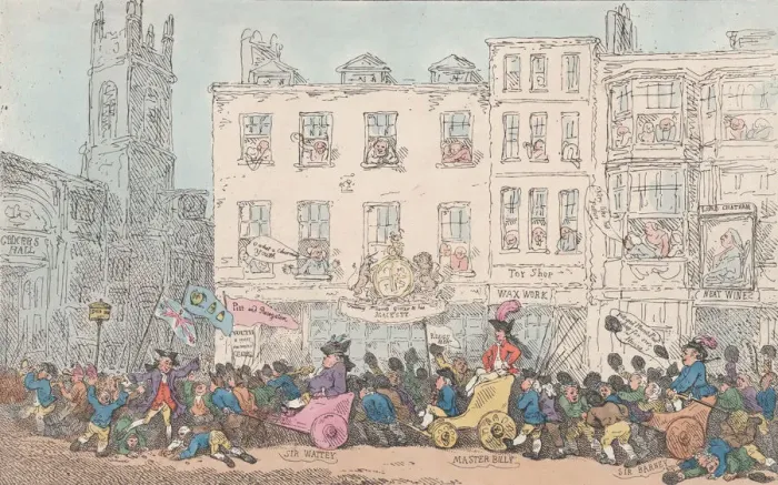 Framed Print : Master Billys Procession to Grocers Hall, March 8, 1784. March 8, 1784 Framed Print : Master Billys Procession to Grocers Hall, March 8, 1784. March 8, 1784