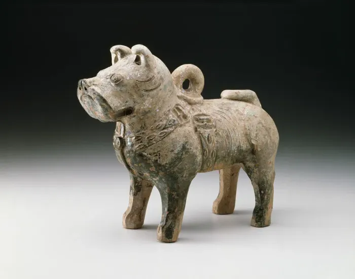 Framed Print : Mastiff (Tomb Figurine), Eastern Han dynasty (A. D. 25-220), 2nd century. Creator: Unknown Framed Print : Mastiff (Tomb Figurine), Eastern Han dynasty (A. D. 25-220), 2nd century. Creator: Unknown