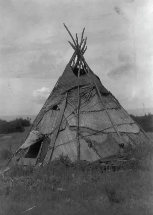 Framed Print : Mat lodge-Yakima, 1910, c1910. Creator: Edward Sheriff Curtis Framed Print : Mat lodge-Yakima, 1910, c1910. Creator: Edward Sheriff Curtis