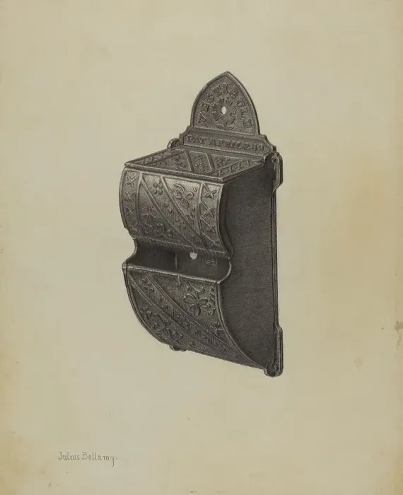 Framed Print : Match Holder, c. 1940. Creator: Julius Bellamy Framed Print : Match Holder, c. 1940. Creator: Julius Bellamy