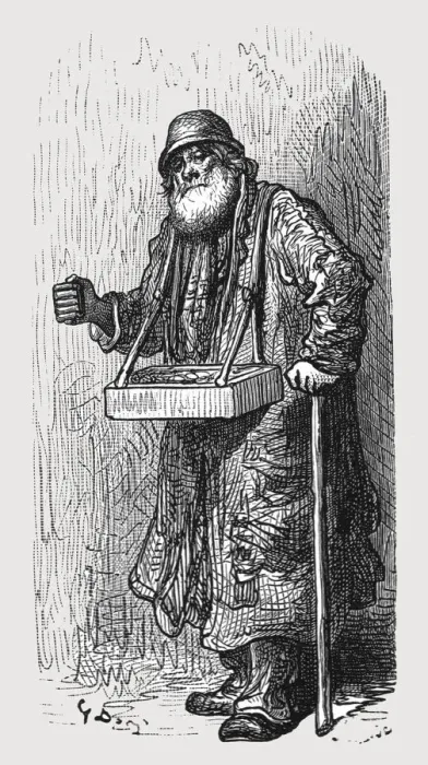 Framed Print : The Match Seller, 1872. Creator: Gustave Doré Framed Print : The Match Seller, 1872. Creator: Gustave Doré