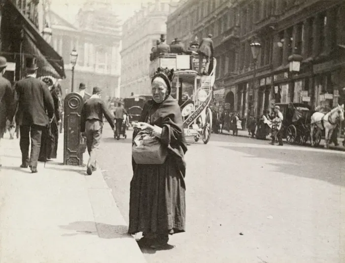 Framed Print : Match seller, Ludgate Hill, London, 1893. Artist: Paul Martin Framed Print : Match seller, Ludgate Hill, London, 1893. Artist: Paul Martin