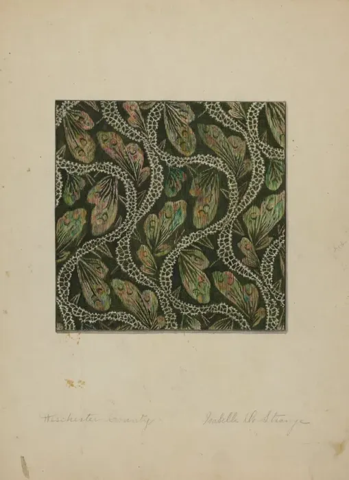 Framed Print : Material used in Costume, c. 1938. Creator: Isabelle De Strange Framed Print : Material used in Costume, c. 1938. Creator: Isabelle De Strange