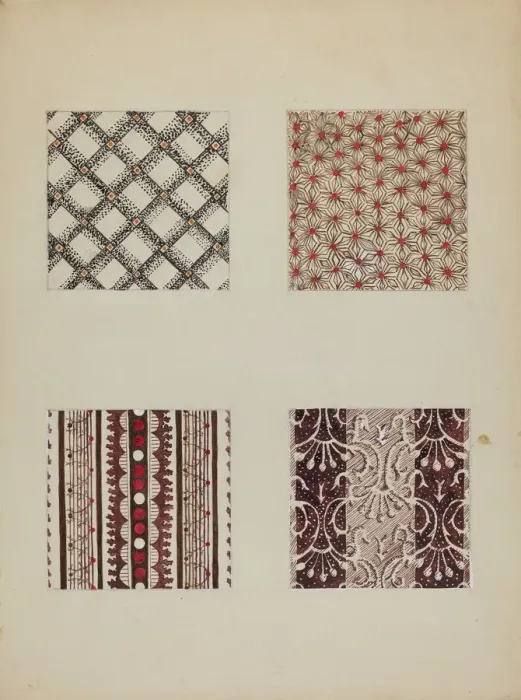 Framed Print : Materials from Quilt, c. 1937. Creator: Katherine Hastings Framed Print : Materials from Quilt, c. 1937. Creator: Katherine Hastings