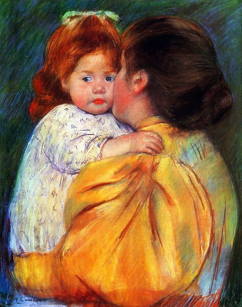Maternal Kiss, 1896. Artist: Mary Cassatt