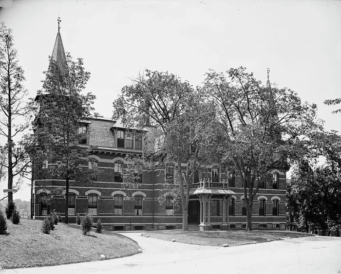 Framed Print : Maternity building, New England Hospital for Women & Children, Dimock Street, Boston, Mass. between Creator: Unknown. Maternity building, New England Hospital for Women & Children, Dimock Street, Boston, Mass. between Creator: Unknown Framed Print : Maternity building, New England Hospital for Women & Children, Dimock Street, Boston, Mass. between Creator: Unknown. Maternity building, New England Hospital for Women & Children, Dimock Street, Boston, Mass. between Creator: Unknown