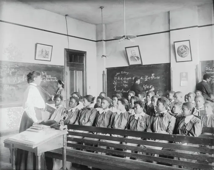 Framed Print : Mathematics class at Tuskegee Institute, 1906. Creator: Frances Benjamin Johnston Framed Print : Mathematics class at Tuskegee Institute, 1906. Creator: Frances Benjamin Johnston
