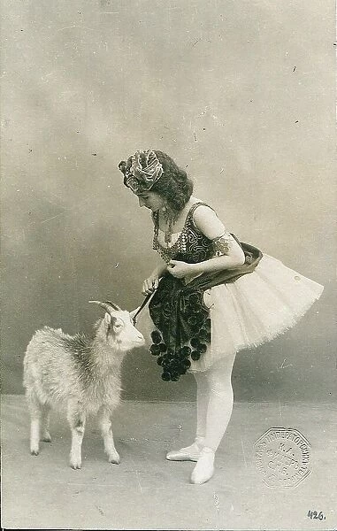 Matilda Kschessinska in the title role of the ballet La Esmeralda, 1899-1900. Creator: Fischer, Karl August (1859-after 1923)