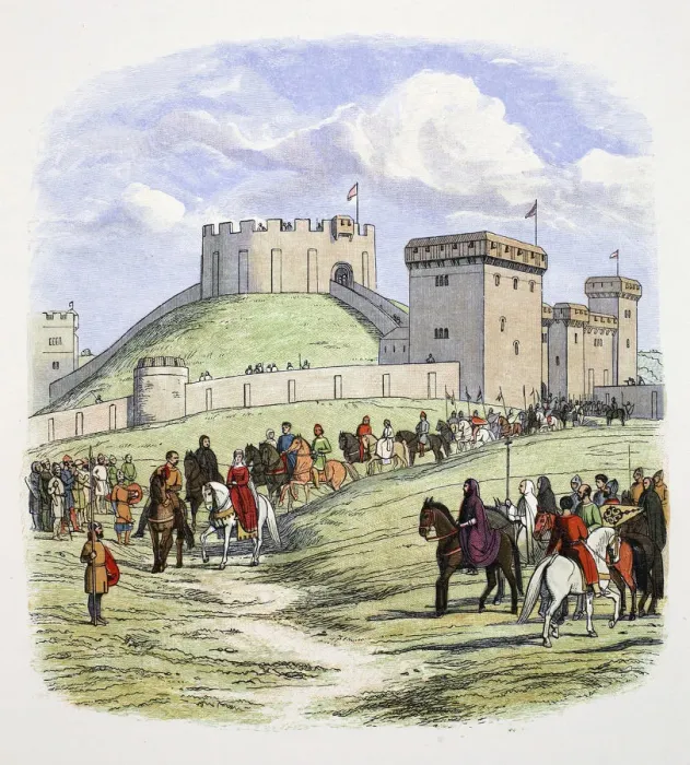 Framed Print : Matilda is permitted to retire from Arundel, Sussex, 1139 (1864) Framed Print : Matilda is permitted to retire from Arundel, Sussex, 1139 (1864)