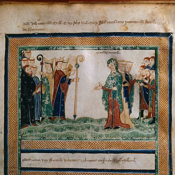 Matilda of Tuscany (From: Vita Mathildis di Donizone di Canossa), Between 1111 and 1115. Artist: Donizone di Canossa (active Early 12th cen. )