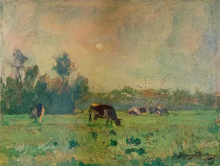 Framed Print : Matin, Novembre, c1908. Artist: Franz Courtens Framed Print : Matin, Novembre, c1908. Artist: Franz Courtens