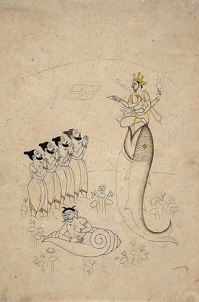 Matsya Avatar of Vishnu, between c1700 and c1725 or later. Creator: Unknown