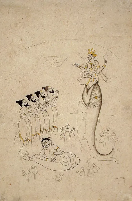Framed Print : Matsya Avatar of Vishnu, between c1700 and c1725 or later. Creator: Unknown
