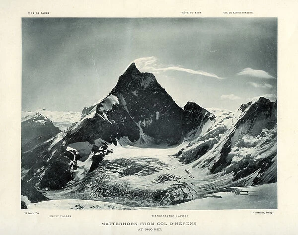 The Matterhorn from the Col d Herens, Switzerland, c1900. Artist: J Brunner