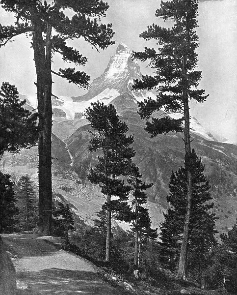 The Matterhorn as seen from the Riffel path, the Alps, 20th century