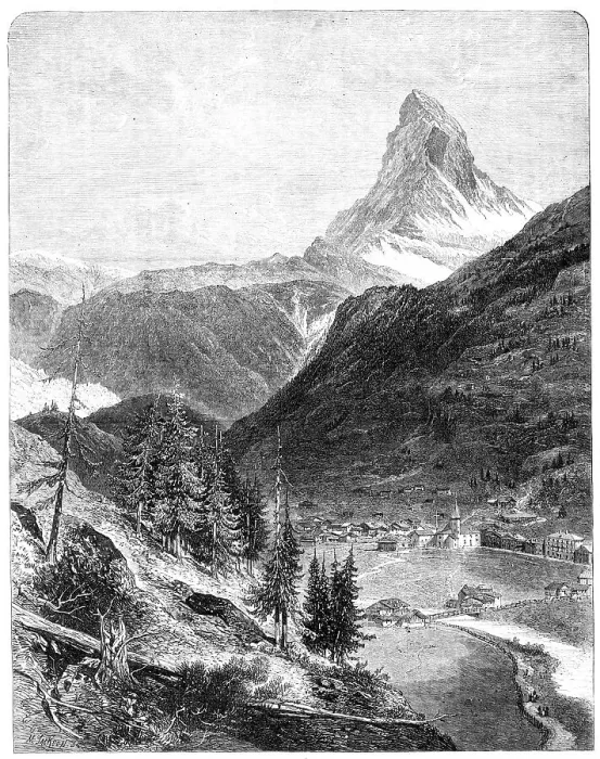 Framed Print : The Matterhorn, from a sketch by Mr. Edward Whymper, 1865. Creator: Mason Jackson Framed Print : The Matterhorn, from a sketch by Mr. Edward Whymper, 1865. Creator: Mason Jackson