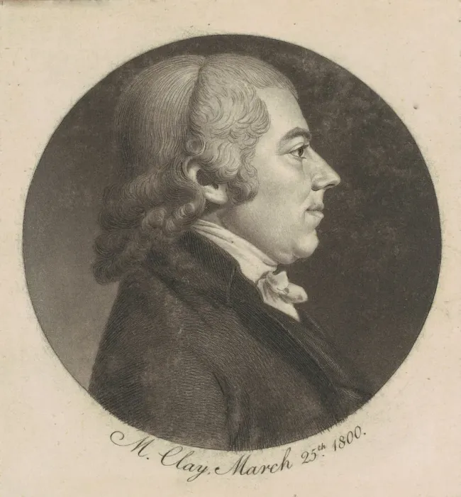 Framed Print : Matthew Clay, 1800. Creator: Charles Balthazar Julien Fevret de Saint-Memin Framed Print : Matthew Clay, 1800. Creator: Charles Balthazar Julien Fevret de Saint-Memin