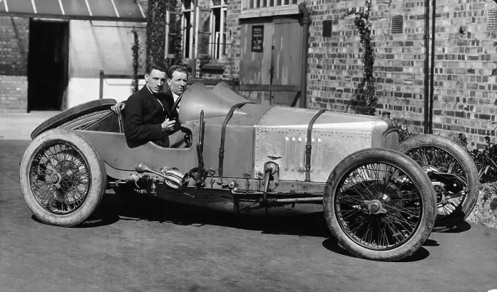 Framed Print : Matthew Park at the wheel of a Vauxhall 3 litre, 1922 Framed Print : Matthew Park at the wheel of a Vauxhall 3 litre, 1922