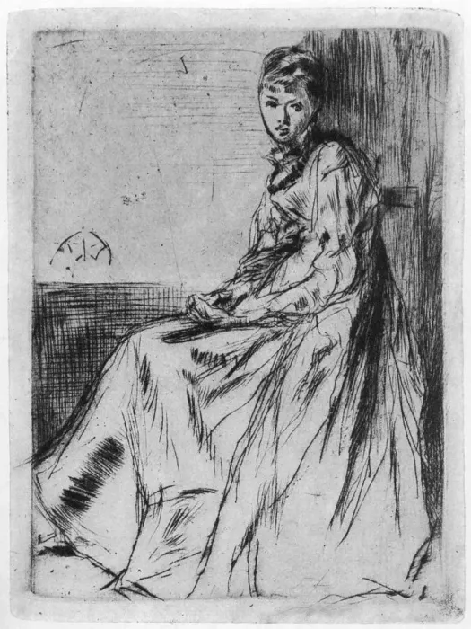 Framed Print : Maude, Seated, 19th century (1904). Artist: James Abbott McNeill Whistler Framed Print : Maude, Seated, 19th century (1904). Artist: James Abbott McNeill Whistler