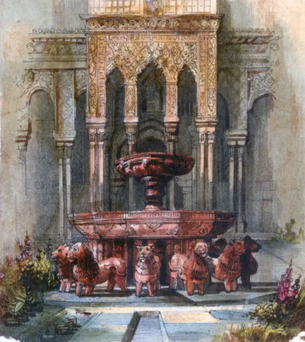 Framed Print : Mauresque Fountain, 1820-1876. Artist: George Sand Framed Print : Mauresque Fountain, 1820-1876. Artist: George Sand