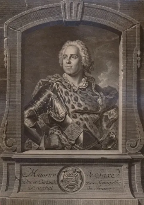 Framed Print : Maurice de Saxe, German soldier, 18th century (1894). Artist: Johann Georg White Framed Print : Maurice de Saxe, German soldier, 18th century (1894). Artist: Johann Georg White