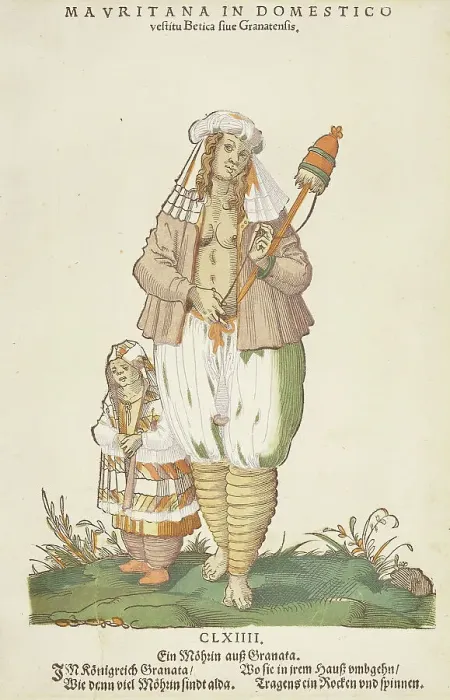 Framed Print : Mauritana in Domestico from Trachtenbuch von Nurnberg (Costume Book of Nuremberg), co. CLXIII, 1577 Creator: Jost Ammon Framed Print : Mauritana in Domestico from Trachtenbuch von Nurnberg (Costume Book of Nuremberg), co. CLXIII, 1577 Creator: Jost Ammon