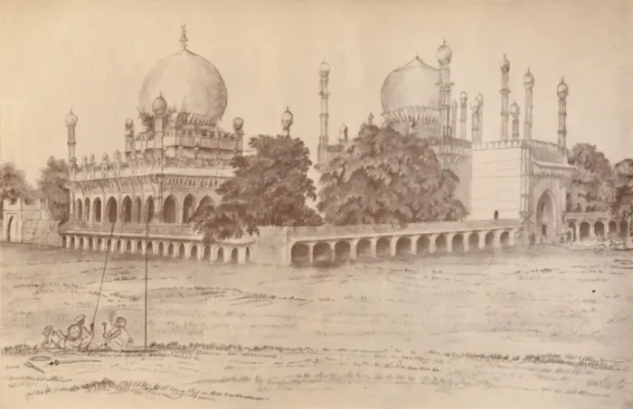 Framed Print : The Mausoleum of Ibrahim Shah, King of Bijapur, at Bijapur, 1821, (1936). Creator: Unknown Framed Print : The Mausoleum of Ibrahim Shah, King of Bijapur, at Bijapur, 1821, (1936). Creator: Unknown