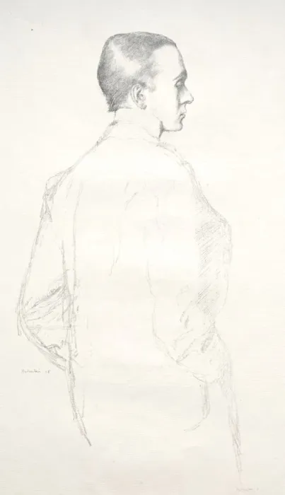 Framed Print : Max Beerbohm, 1898. Creator: William Rothenstein (British, 1872-1945) Framed Print : Max Beerbohm, 1898. Creator: William Rothenstein (British, 1872-1945)