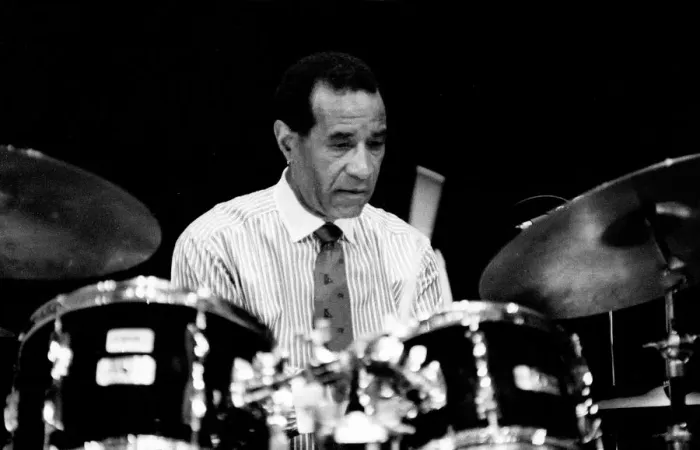 Framed Print : Max Roach, Royal Festival Hall, London, 1989. Artist: Brian O Connor Framed Print : Max Roach, Royal Festival Hall, London, 1989. Artist: Brian O Connor