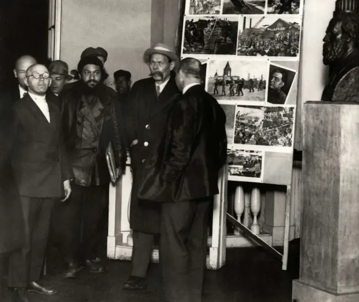 Framed Print : Maxim Gorky at an Exhibition in Moscow, 1929 Framed Print : Maxim Gorky at an Exhibition in Moscow, 1929