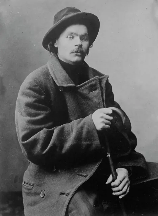 Framed Print : Maxim Gorky, seated with heavy coat on, 1910. Creator: Bain News Service Framed Print : Maxim Gorky, seated with heavy coat on, 1910. Creator: Bain News Service