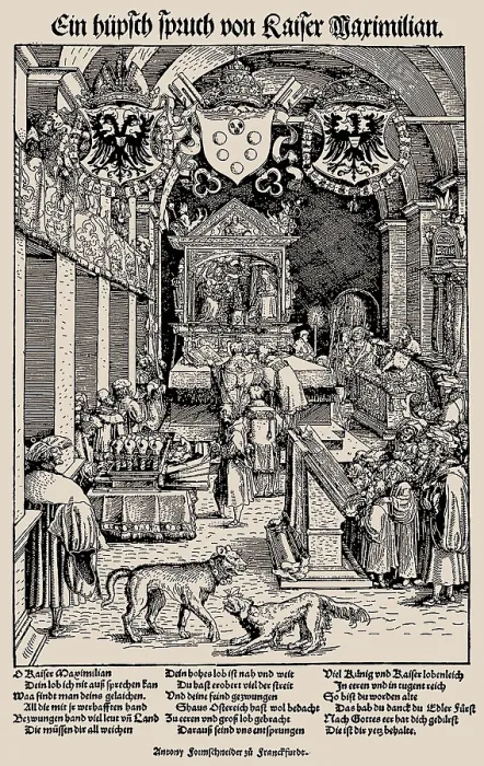 Framed Print : Maximilian I Hearing Mass, 1518. Creator: Weiditz, Hans, the Younger (1495-1536) Framed Print : Maximilian I Hearing Mass, 1518. Creator: Weiditz, Hans, the Younger (1495-1536)