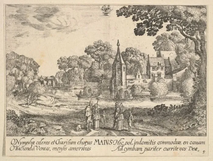 Framed Print : May, 1628-29. Creator: Wenceslaus Hollar Framed Print : May, 1628-29. Creator: Wenceslaus Hollar