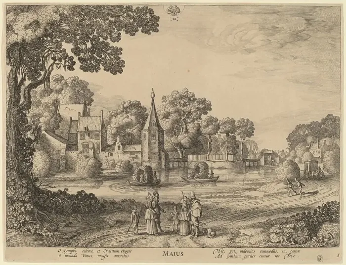 Framed Print : May. Creator: Jan van de Velde II Framed Print : May. Creator: Jan van de Velde II