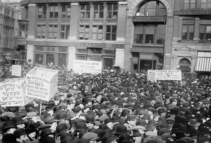 Framed Print : May Day 13, strikers in Union Square, 1913. Creator: Bain News Service Framed Print : May Day 13, strikers in Union Square, 1913. Creator: Bain News Service