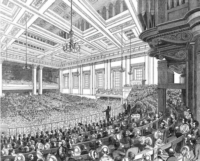 Framed Print : May Meetings'in the Metropolis - interior of Exeter Hall, 1844 Framed Print : May Meetings'in the Metropolis - interior of Exeter Hall, 1844
