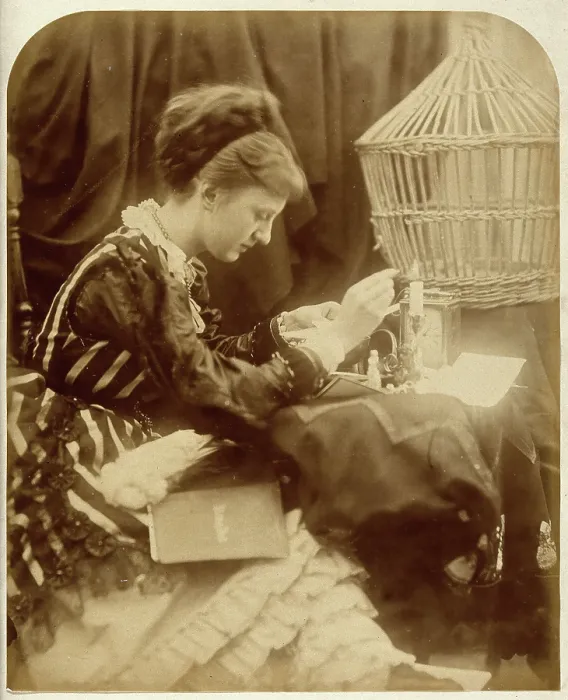 Framed Print : May Prinsep reading a letter, 1870. Creator: Julia Margaret Cameron Framed Print : May Prinsep reading a letter, 1870. Creator: Julia Margaret Cameron