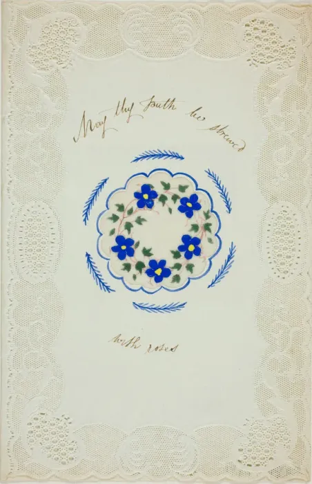 Framed Print : May Thy Path be Strewed with Roses (valentine), n. d. Creator: George Kershaw Framed Print : May Thy Path be Strewed with Roses (valentine), n. d. Creator: George Kershaw