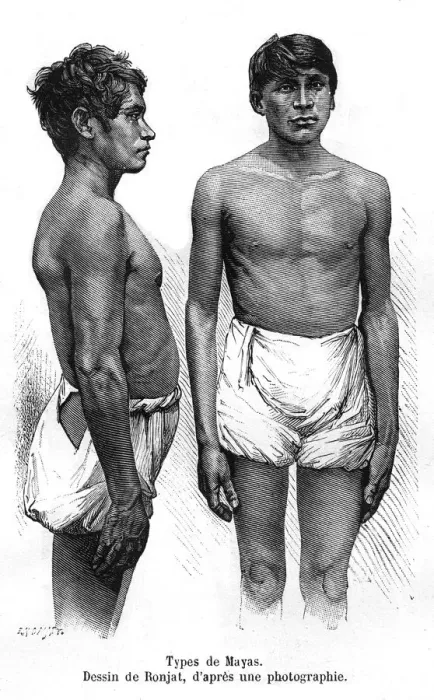 Framed Print : Mayan types, Yucatan, Mexico, 19th century. Artist: E Ronjat Framed Print : Mayan types, Yucatan, Mexico, 19th century. Artist: E Ronjat