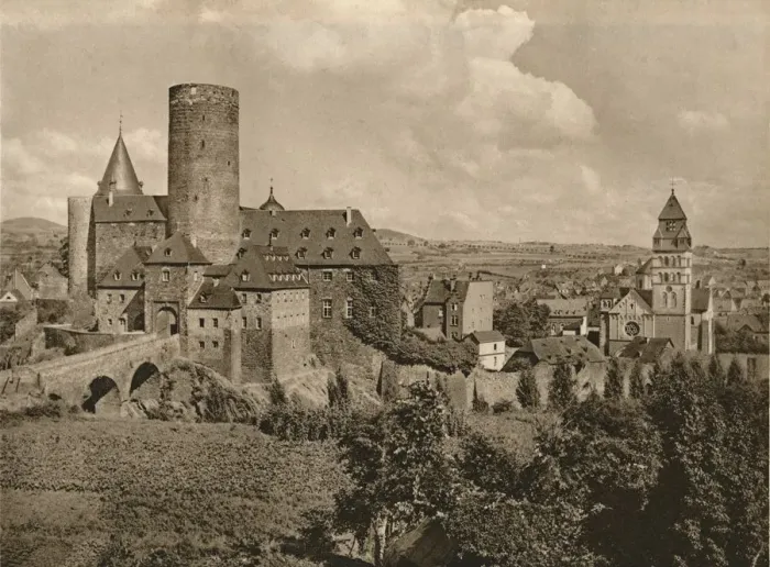 Framed Print : Mayen (Eifel), Genovevaburg, 1931. Artist: Kurt Hielscher Framed Print : Mayen (Eifel), Genovevaburg, 1931. Artist: Kurt Hielscher