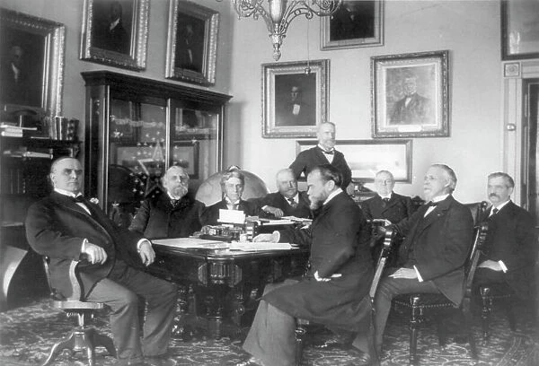 McKinley & cabinet, between 1897 and 1901. Creator: Frances Benjamin Johnston. McKinley & cabinet, between 1897 and 1901. Creator: Frances Benjamin Johnston
