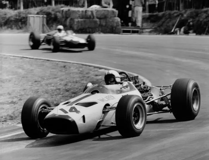 Framed Print : McLaren - Serenissima, Bruce McLaren 1966. Creator: Unknown Framed Print : McLaren - Serenissima, Bruce McLaren 1966. Creator: Unknown