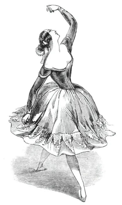 Framed Print : Md. elle Fanny Eissler dancing The Saragossa, 1844. Creator: Unknown