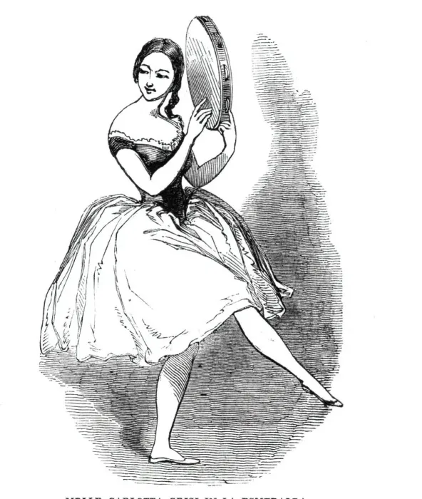 Framed Print : Mdlle. Carlotta Grisi in La Smeralda, 1844. Creator: Unknown Framed Print : Mdlle. Carlotta Grisi in La Smeralda, 1844. Creator: Unknown